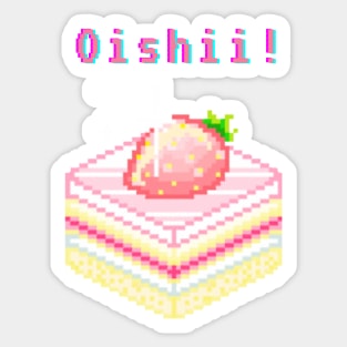 Kawaii Pixel Oishii Dream Dessert ( strawberry Jello sponge Cakee) Sticker